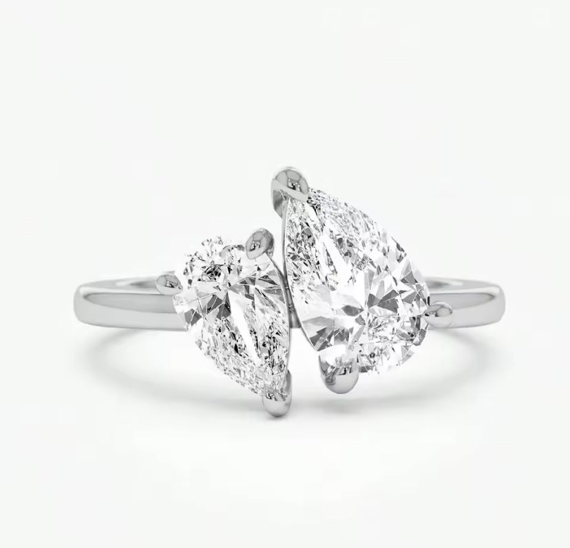 Crystal Water Drop Ring