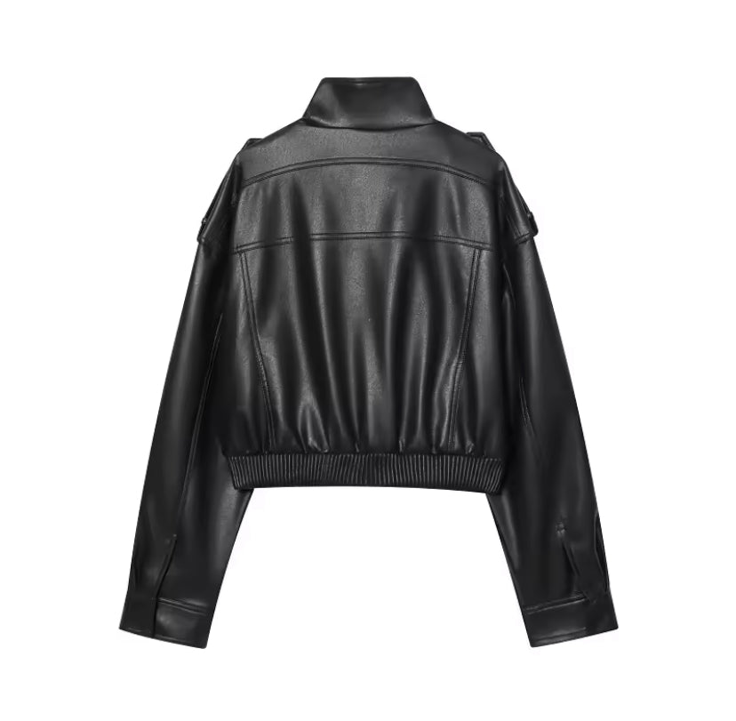 Leather Bomber Jacket