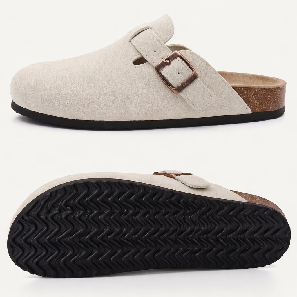Slip On Suede Cork Clogs