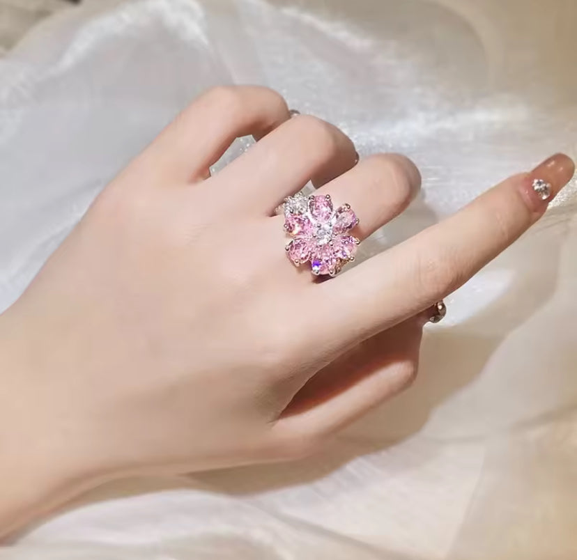 Flower Crystal Ring