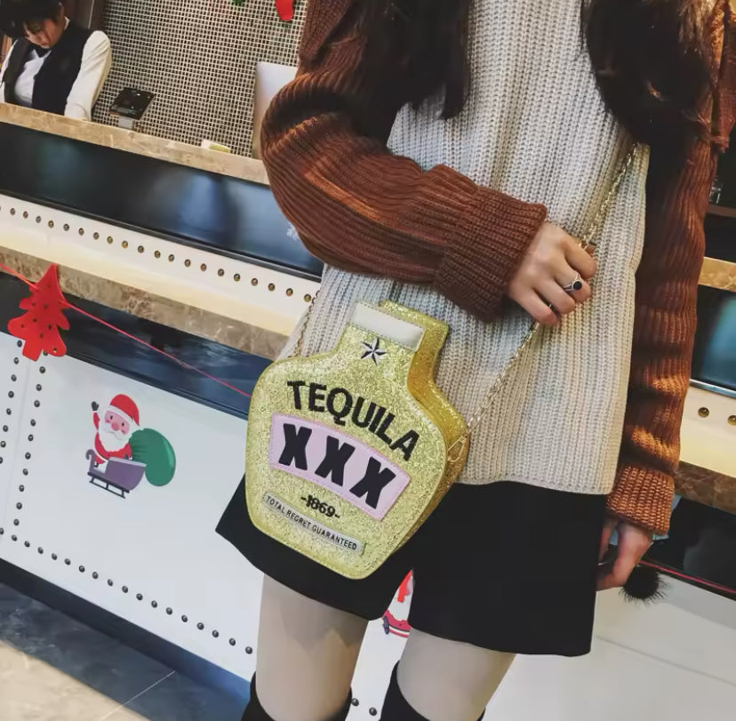 Tequila Style Chain Strap Cross Body Bag