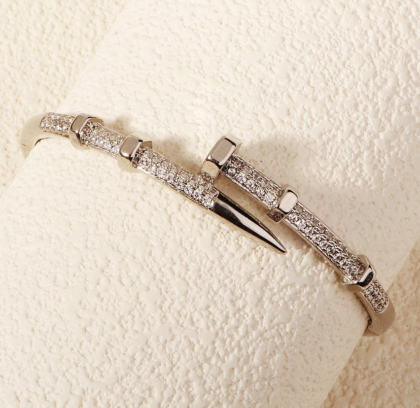 Sparkly Nail Style Bracelet Bangle