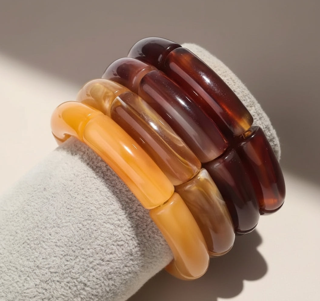 4pcs Ombré Brown Bangle Set