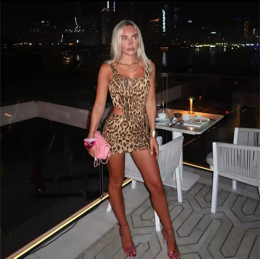 Leopard Print Sequin Co-Ord