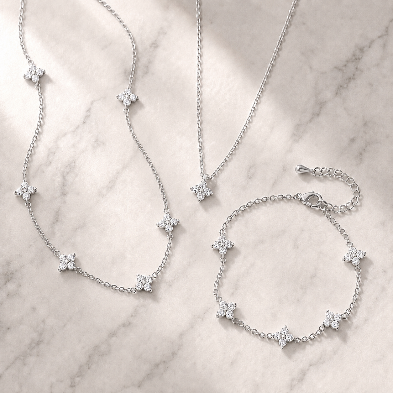 LuxeBloom Jewellery Set