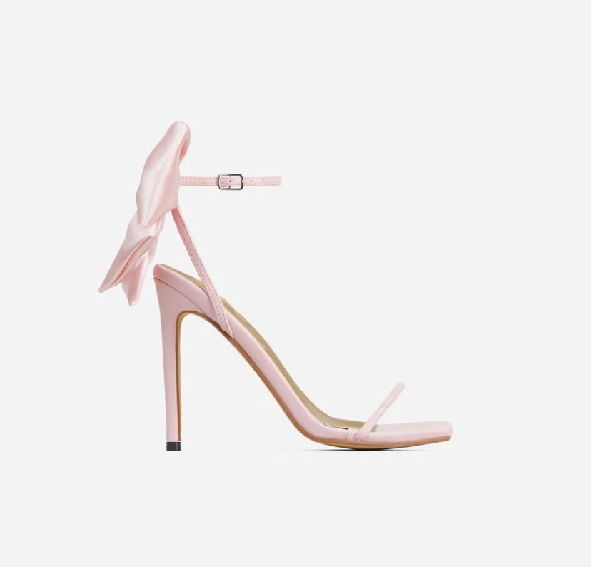 Satin Bow Detail Heels