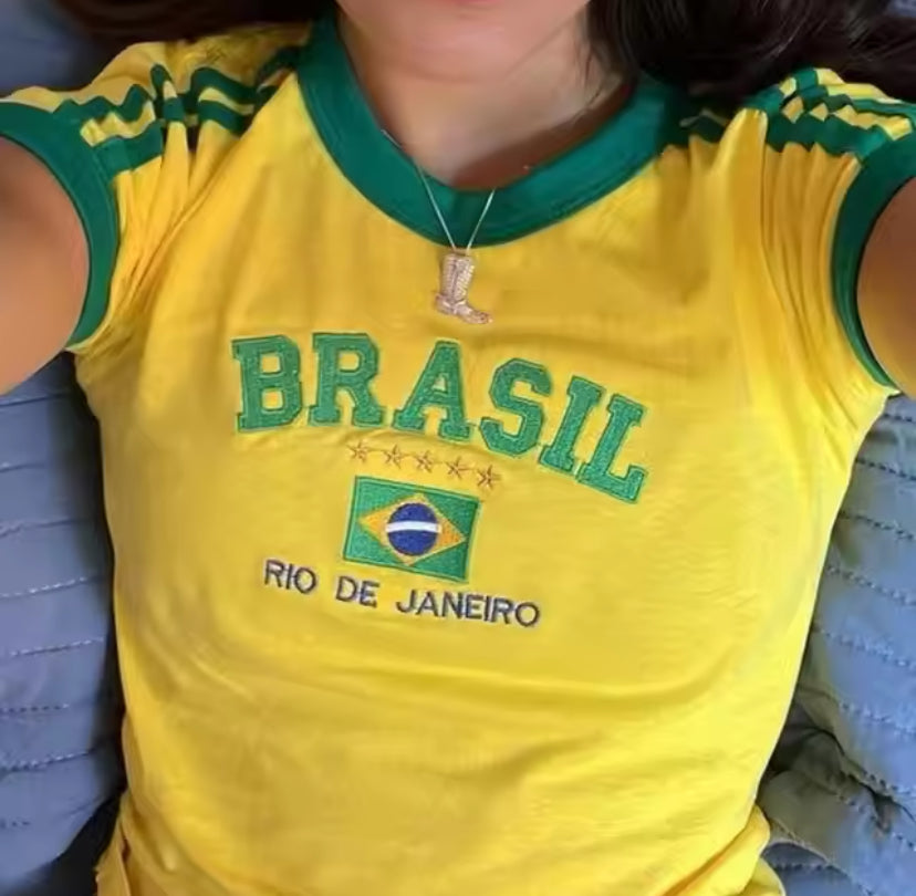 Embroidered Brasil T-Shirt