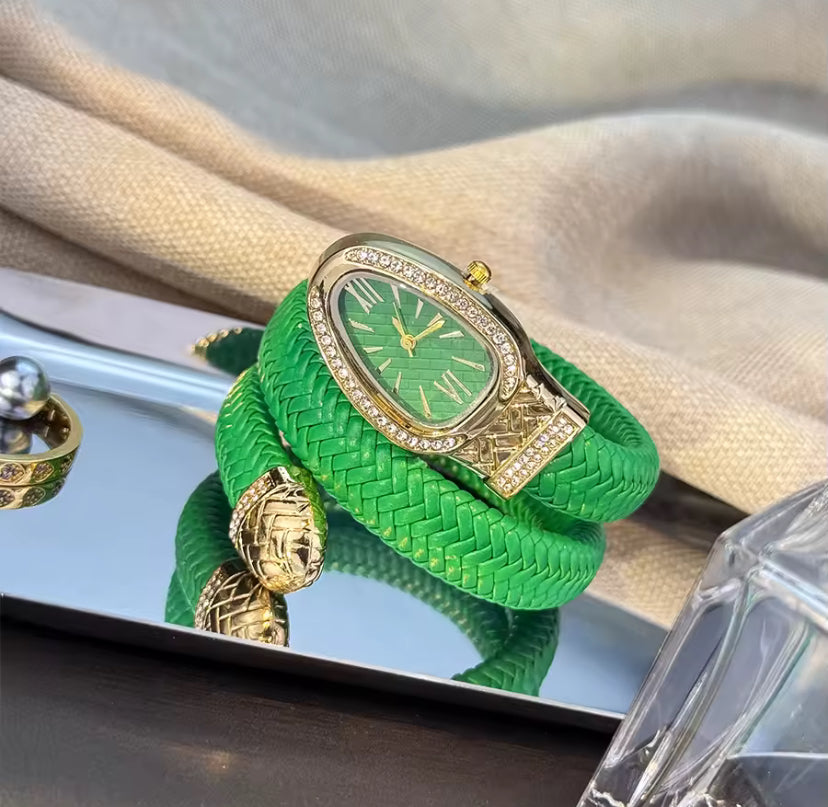 Wrap-Around Wrist Snake Watch
