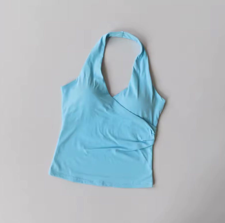 Halter V-Neck Gym Top