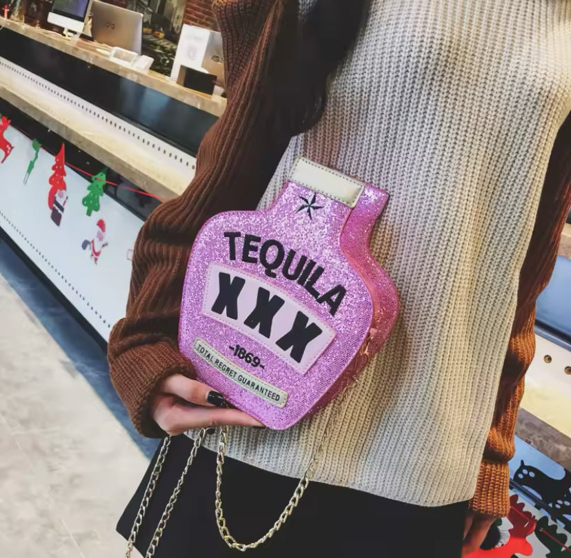 Tequila Style Chain Strap Cross Body Bag