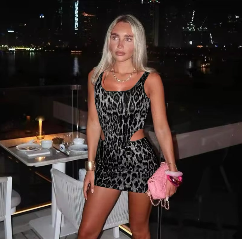 Leopard Print Sequin Co-Ord