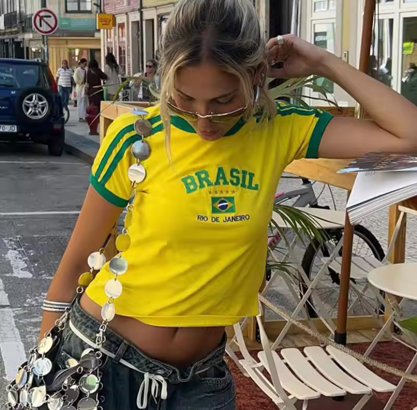 Embroidered Brasil T-Shirt