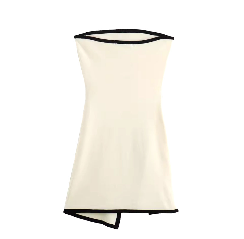 Tie Up Wrap Around Bodycon Bandeau Mini Dress