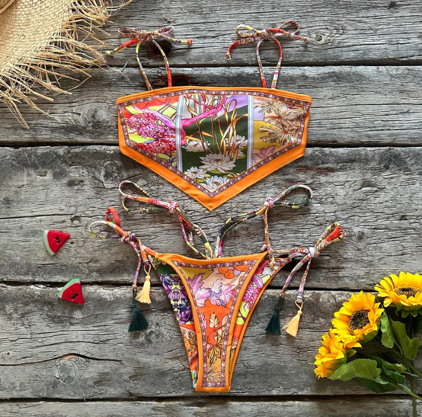 Bandeau Pattern Bikini