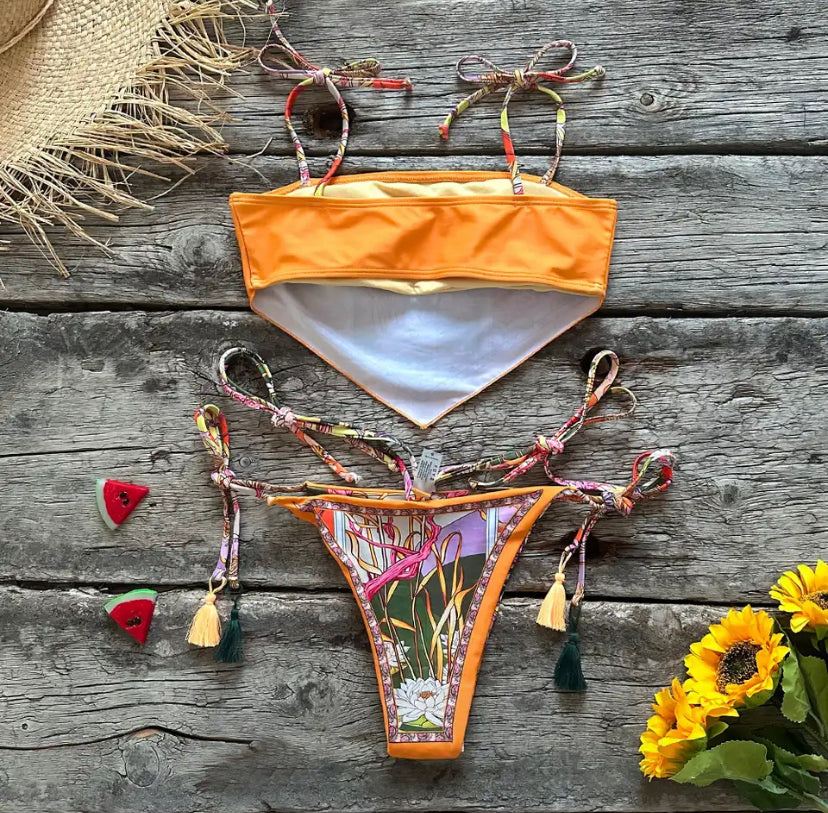 Bandeau Pattern Bikini