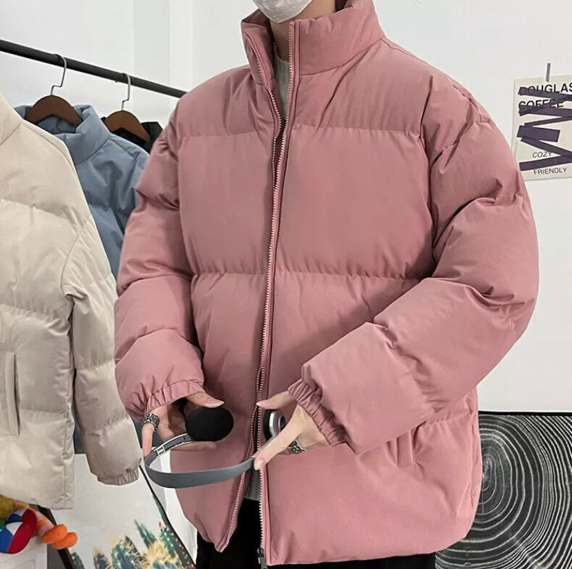 Collared Unisex Puffer Jacket