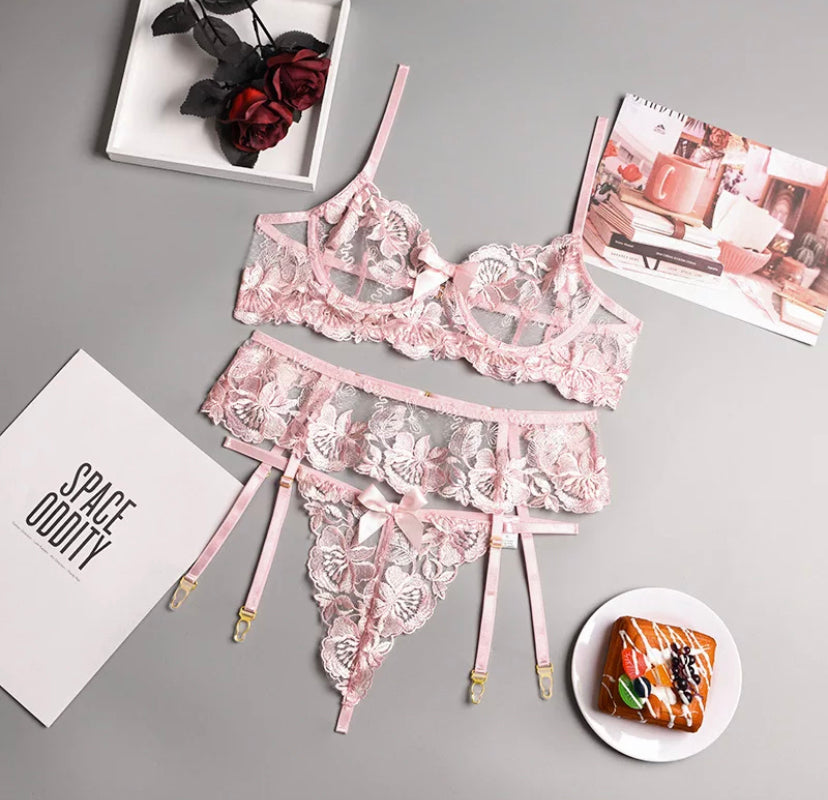 Floral Bow Underwear Set