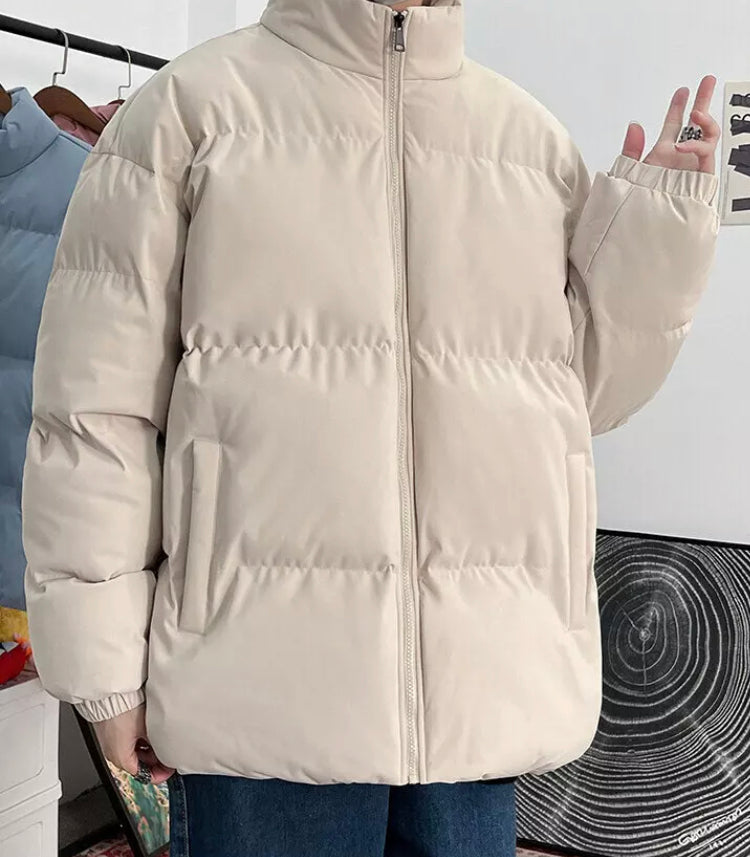 Collared Unisex Puffer Jacket