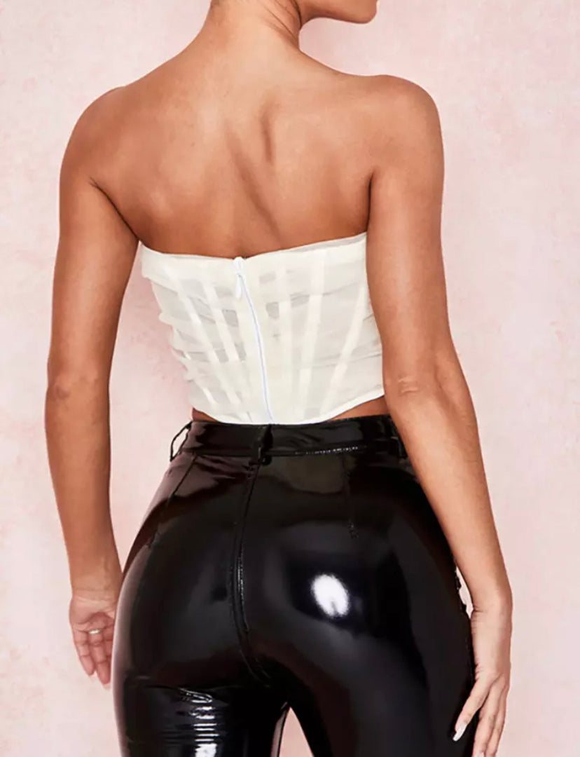 Mesh Corset Sleeveless Top
