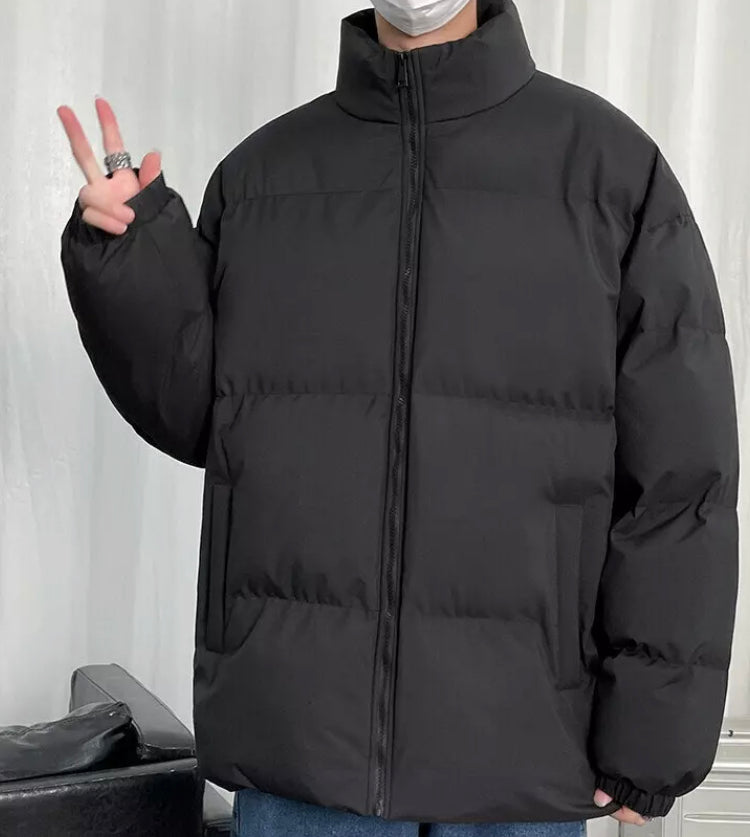Collared Unisex Puffer Jacket