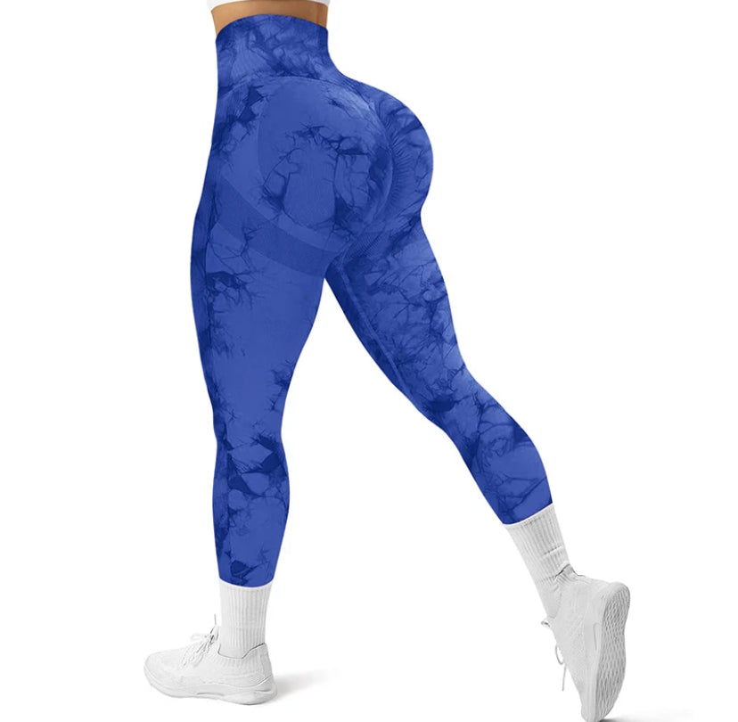 Tie Dye Seamless V Waist Leggings