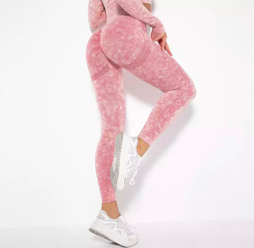 Long Sleeve Tie Dye Gym Set