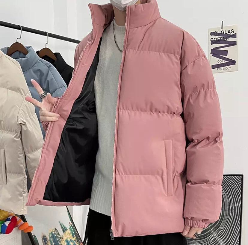 Collared Unisex Puffer Jacket