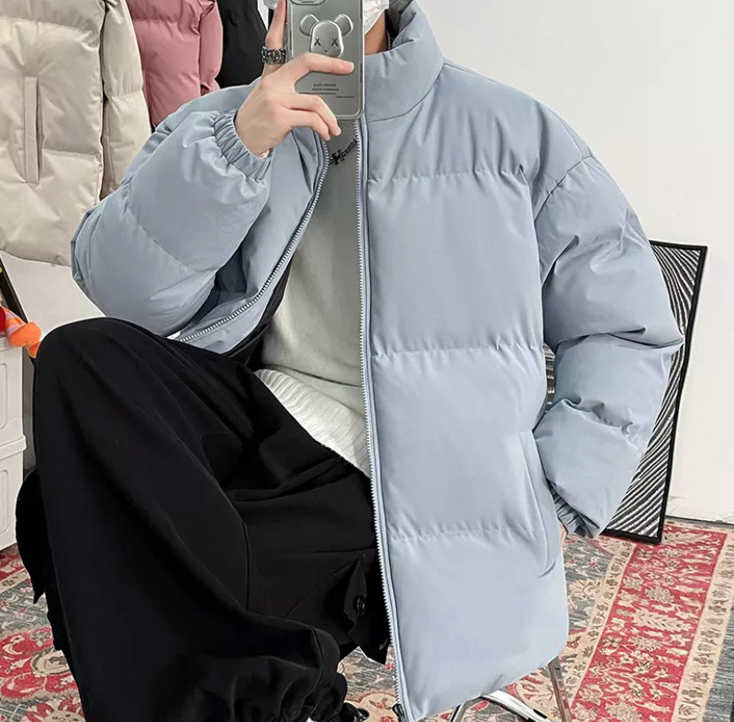 Collared Unisex Puffer Jacket