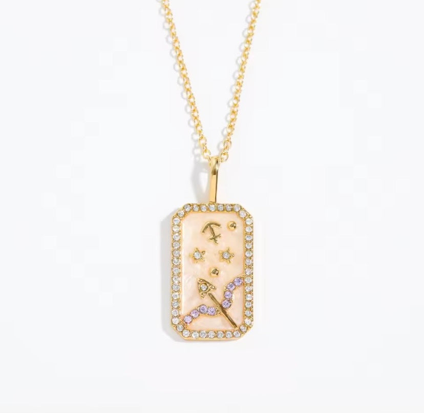 Pearl Resin Star Sign Necklace