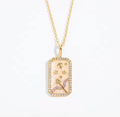 Pearl Resin Star Sign Necklace