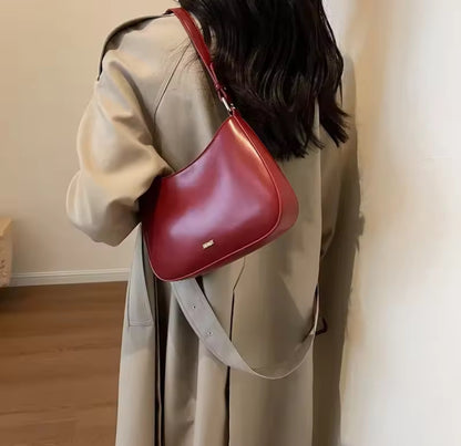 Faux Leather Shoulder Bag