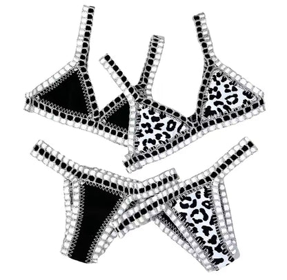 Reversible Crochet Seam Triangle Bikini