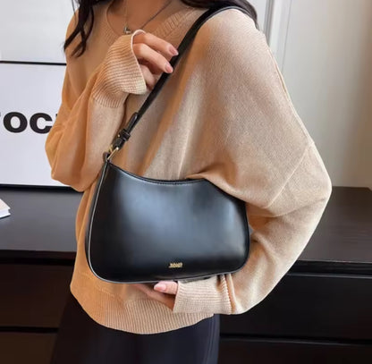 Faux Leather Shoulder Bag