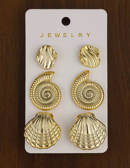 Gold Summer Earrings Multipack