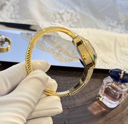 Rhinestone Snake Bangle Watch