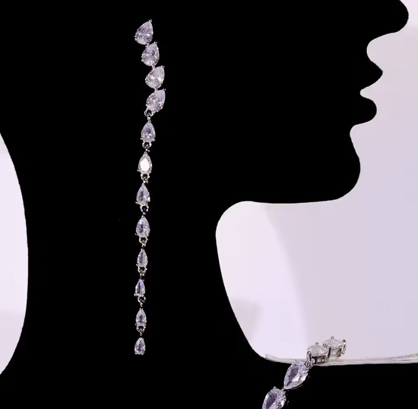 Crystal Water Drop Jewellery Set