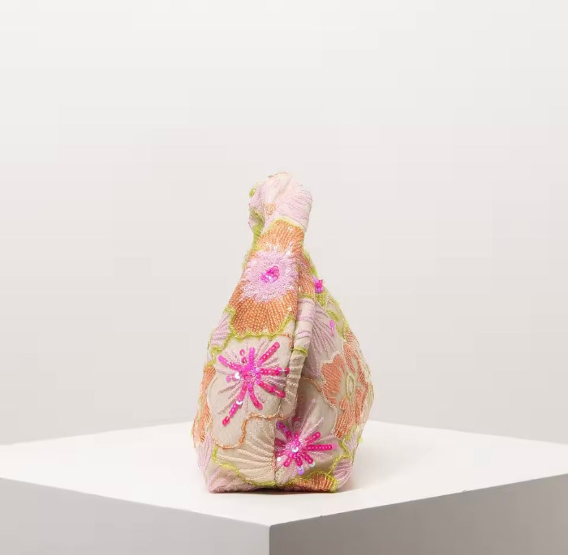 Beaded Sequin Floral Handbag