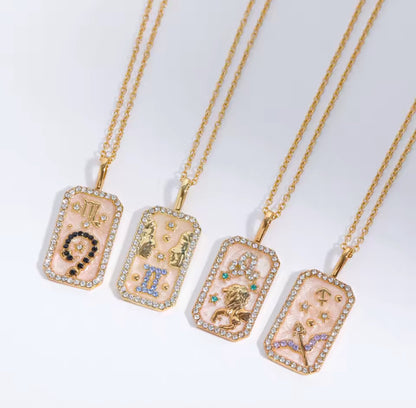 Pearl Resin Star Sign Necklace