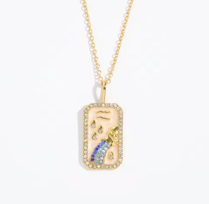 Pearl Resin Star Sign Necklace