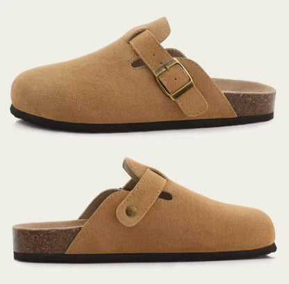 Slip On Suede Cork Clogs