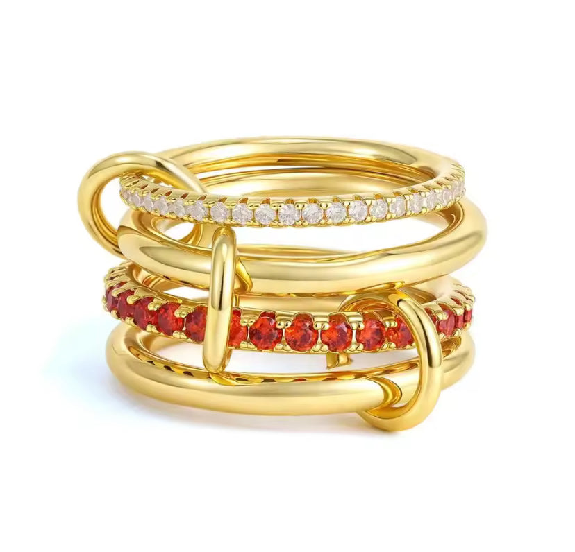 Diamanté Stack Rings