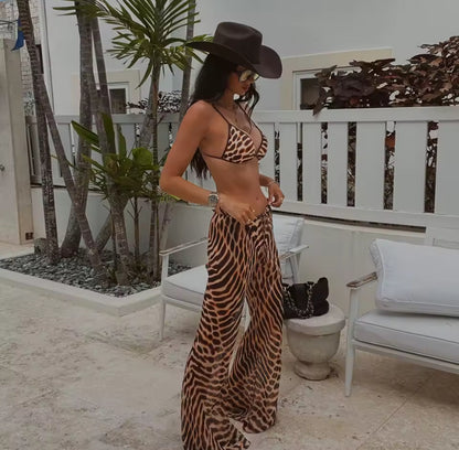 3pcs Printed Beachwear Set