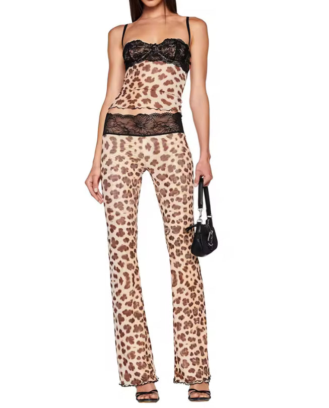 Leopard Lace Fitted Set