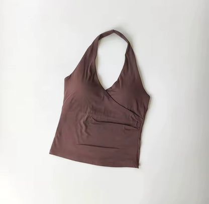 Halter V-Neck Gym Top