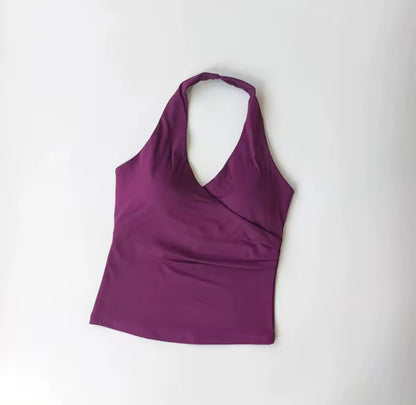 Halter V-Neck Gym Top