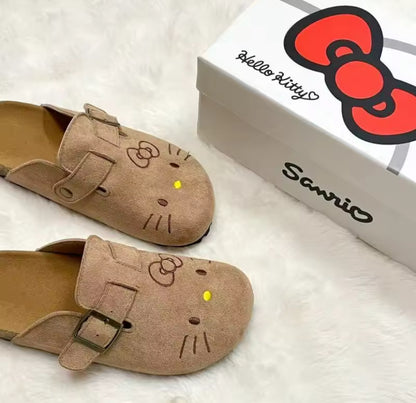 Hello Kitty Suede Cork Clogs