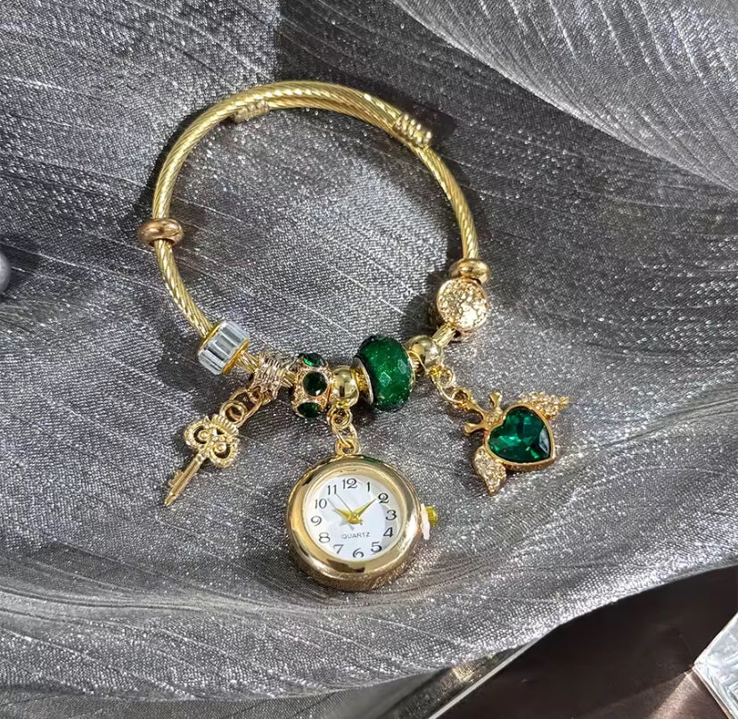 Vintage Charm Bracelet Watch