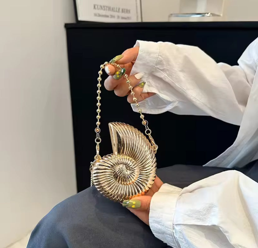 Metallic Seashell Handbag
