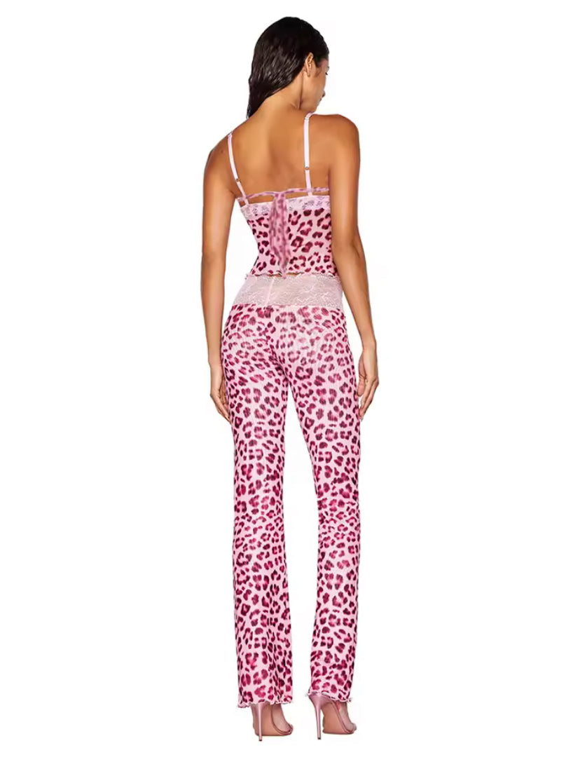Leopard Lace Fitted Set