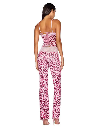 Leopard Lace Fitted Set